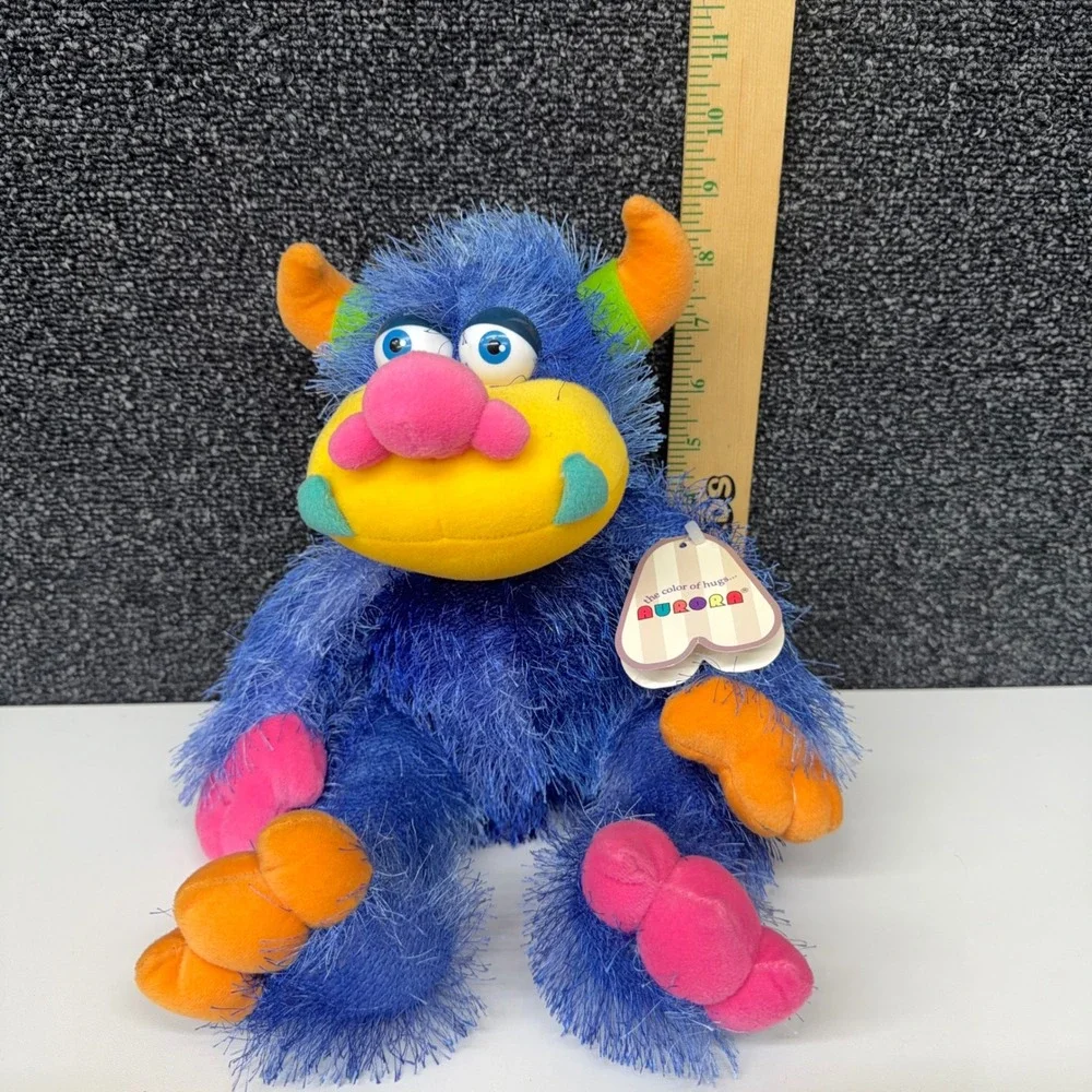 Aurora World Zonk Blue Shaggy Monster Plush Stuffed Animal 26038 Colorful‎ 11